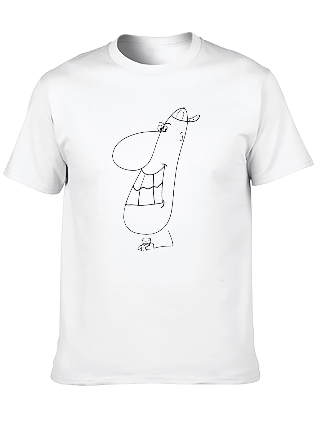 Funny Cartoon Black T-Shirt