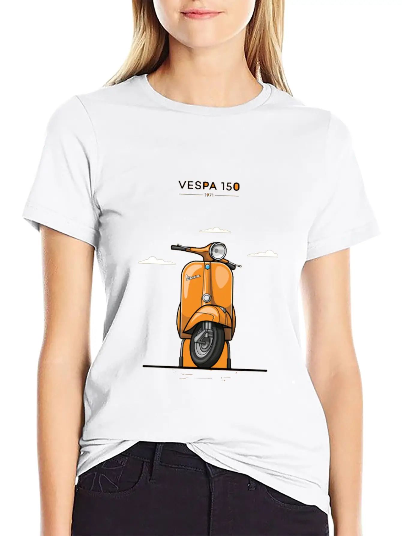 1971 Vespaa 150 Comfortable Minimalist Graphic Tee – Summer Style Essential