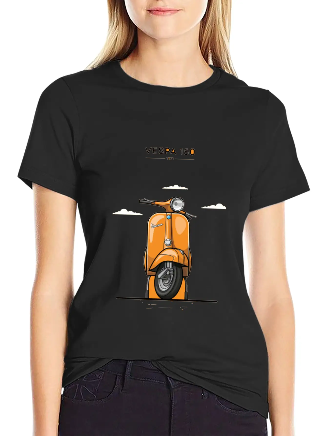 1971 Vespaa 150 Comfortable Minimalist Graphic Tee – Summer Style Essential