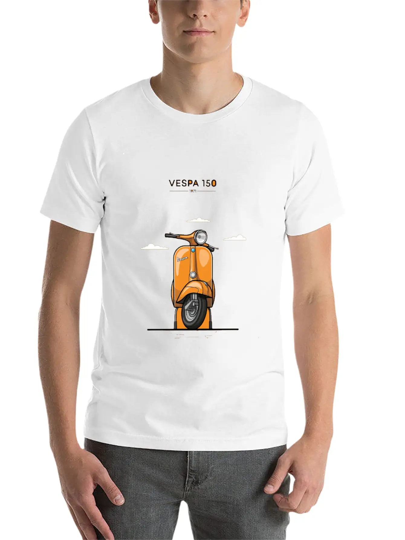1971 Vespaa 150 Comfortable Minimalist Graphic Tee – Summer Style Essential
