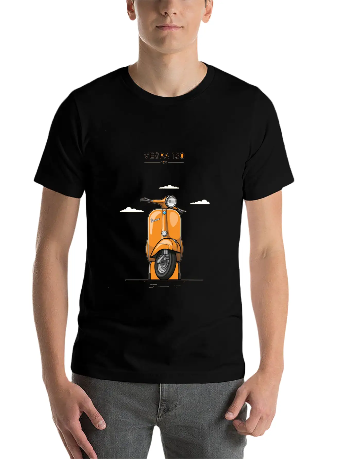 1971 Vespaa 150 Comfortable Minimalist Graphic Tee – Summer Style Essential