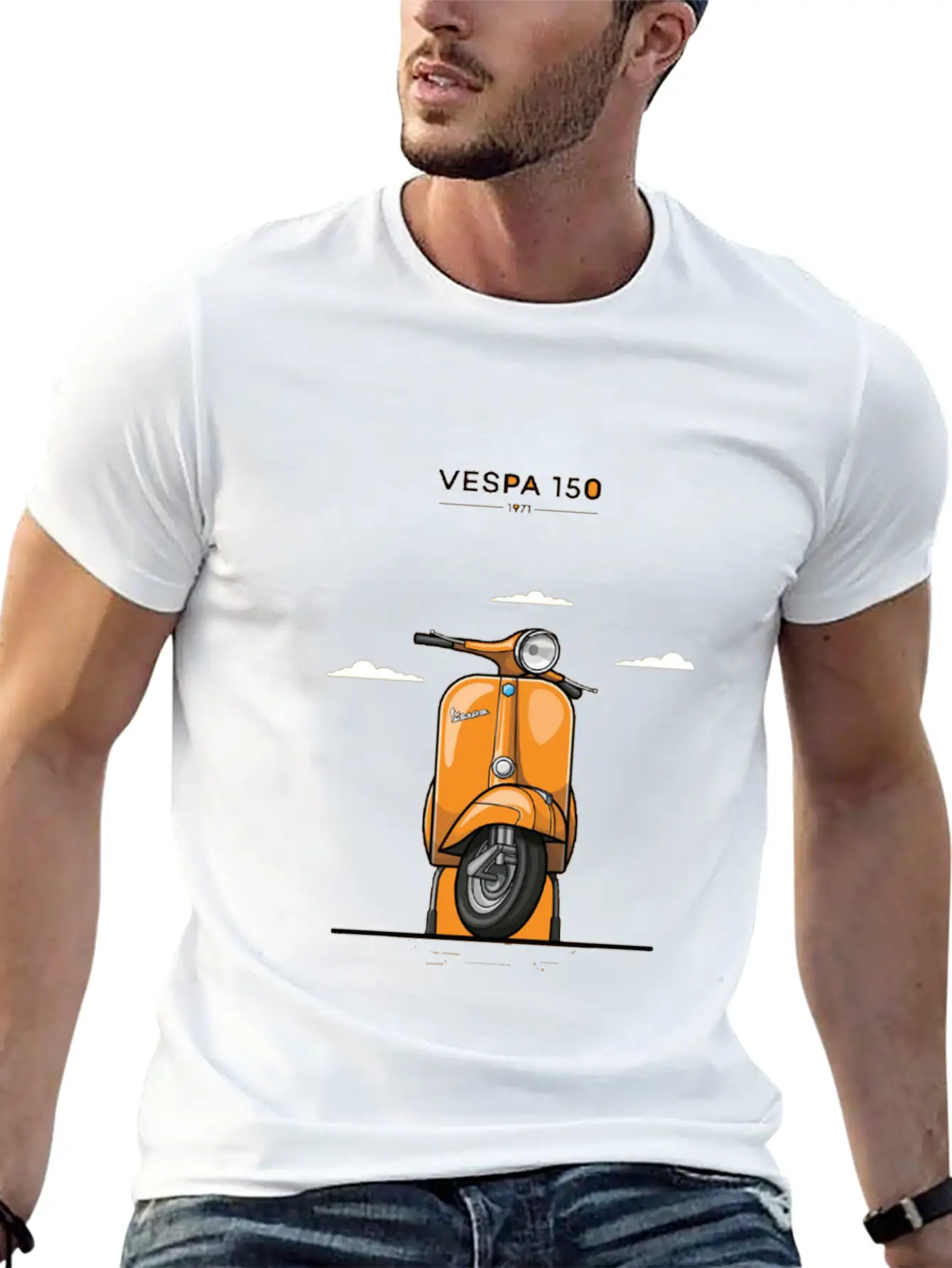 1971 Vespaa 150 Comfortable Minimalist Graphic Tee – Summer Style Essential
