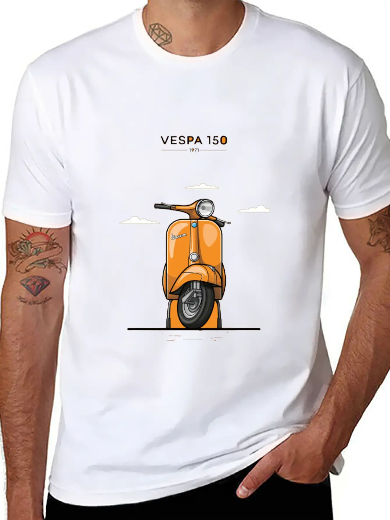 1971 Vespaa 150 Comfortable Minimalist Graphic Tee – Summer Style Essential