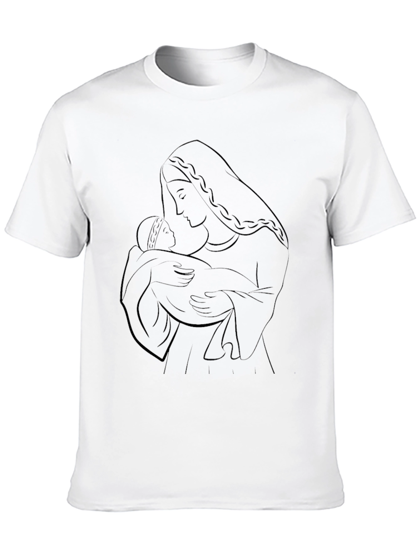 Madonna & Child Outline Graphic T-Shirt