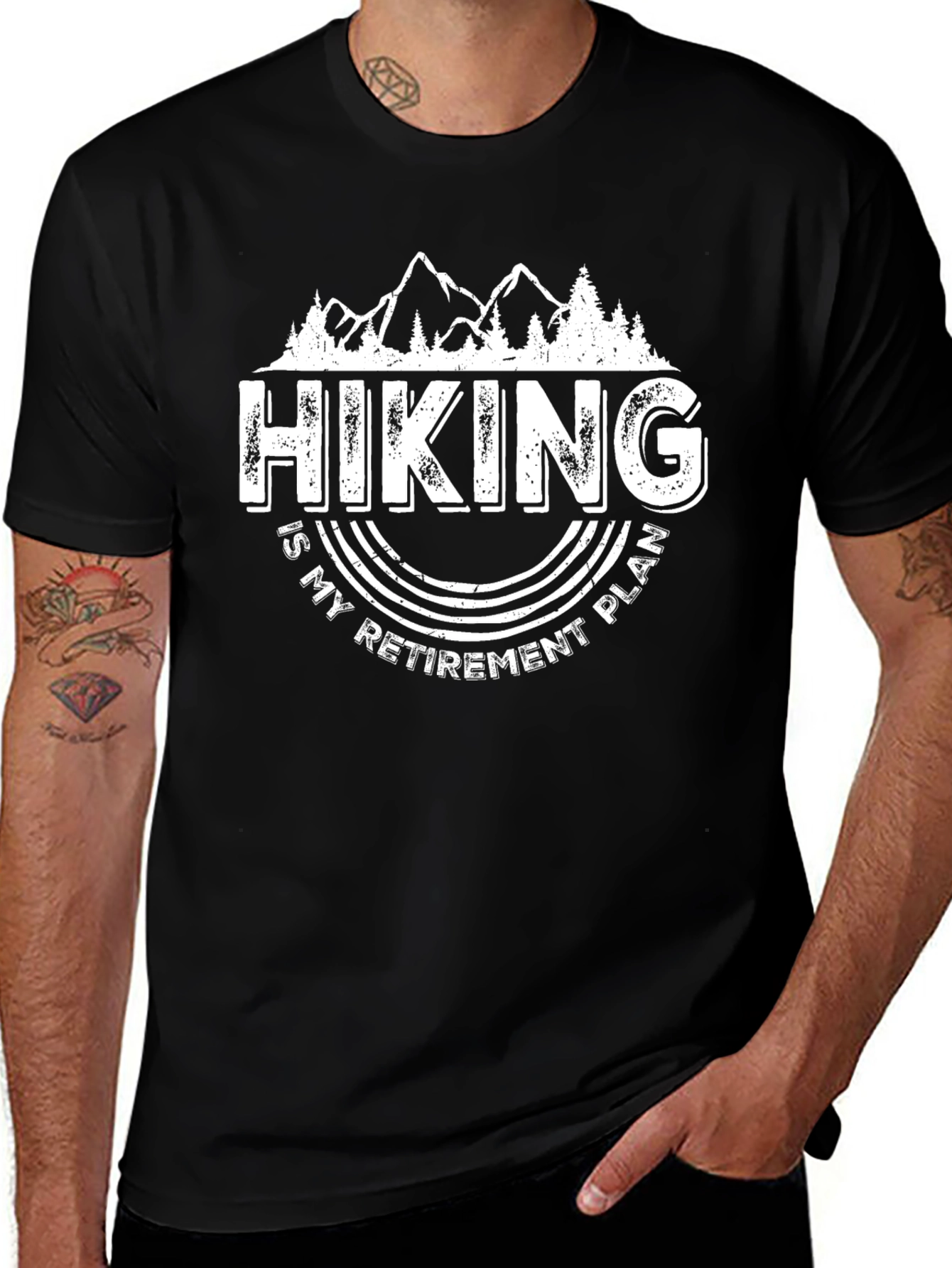 Hiking is My Retirement Plan Graphic T-Shirt