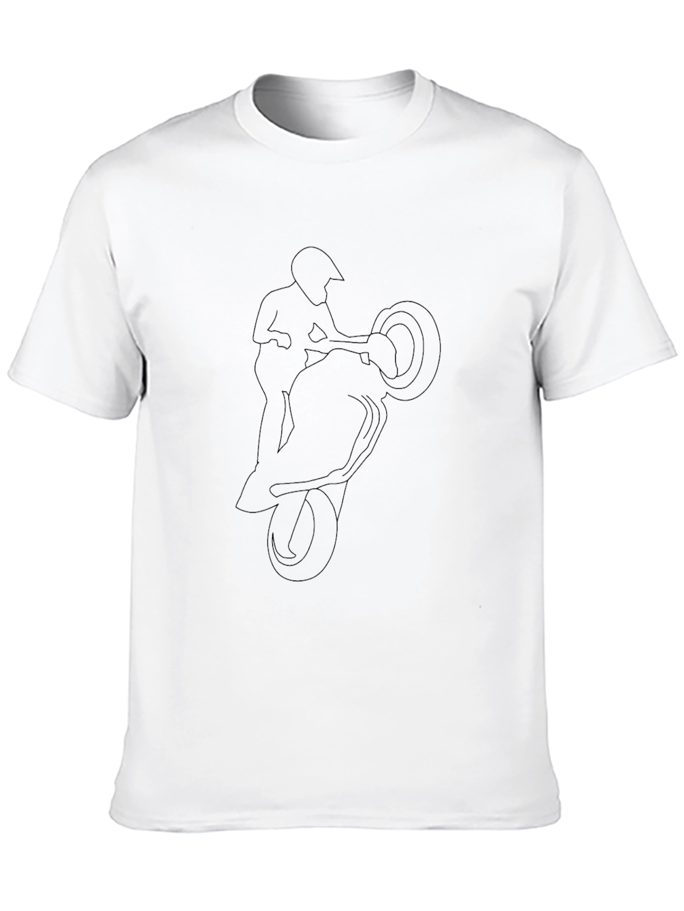 Motorcycle Stunt Graphic Tee - Black