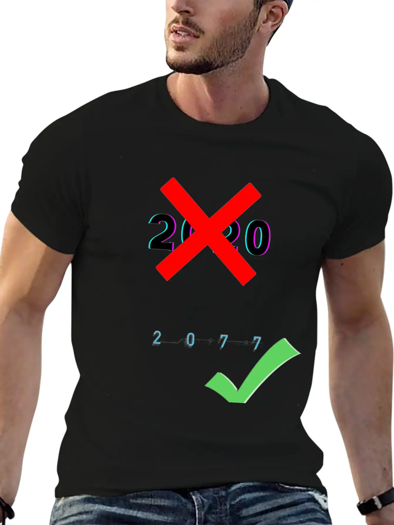 2020 Cyberpunk 2077 Meme Relaxed Everyday Tee – Lightweight And Durable Cotton