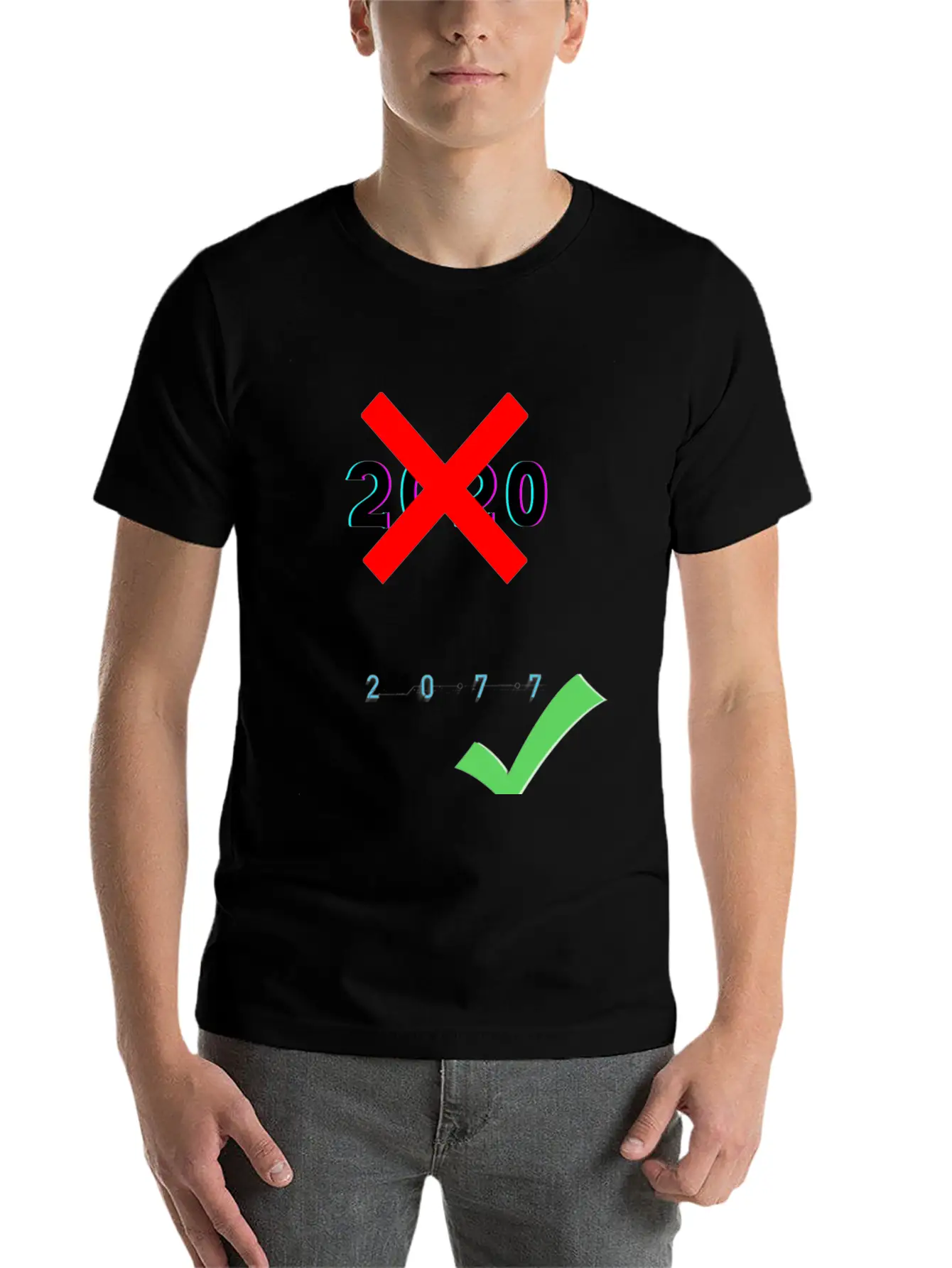 2020 Cyberpunk 2077 Meme Relaxed Everyday Tee – Lightweight And Durable Cotton