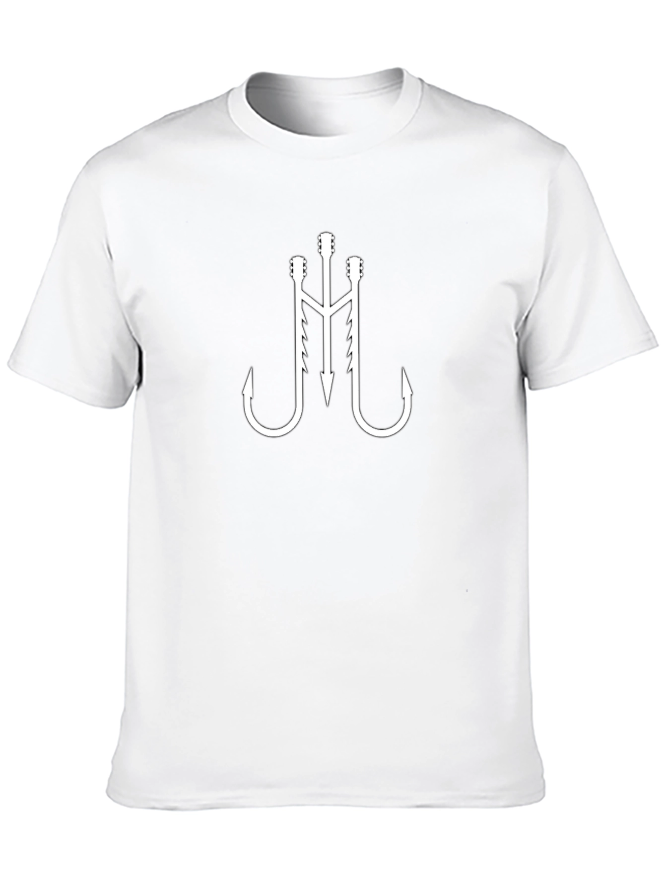 Guitar Hook Graphic Tee - Black Cotton T-Shirt