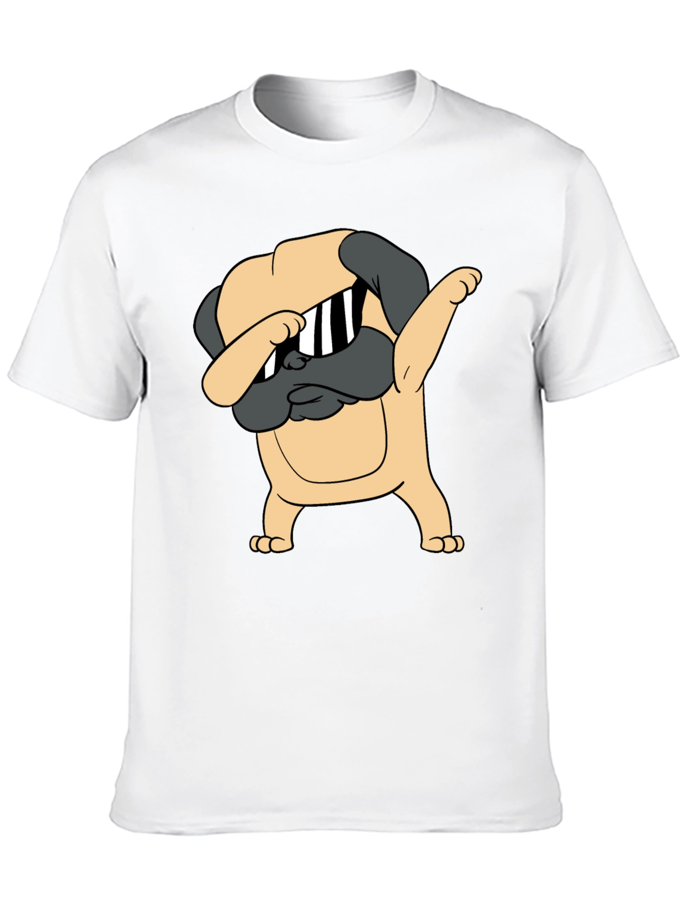 Dabbing Pug Graphic Tee - Cool Dog T-Shirt
