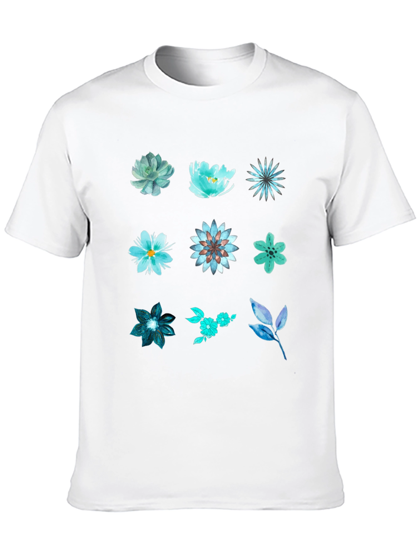 Floral Print Crewneck T-Shirt