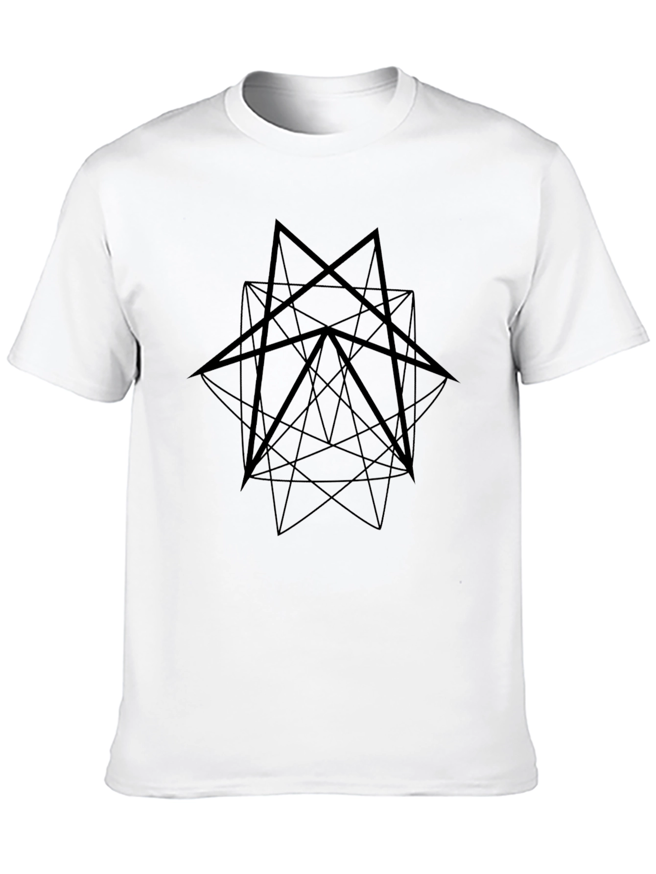 Geometric Design Black T-Shirt