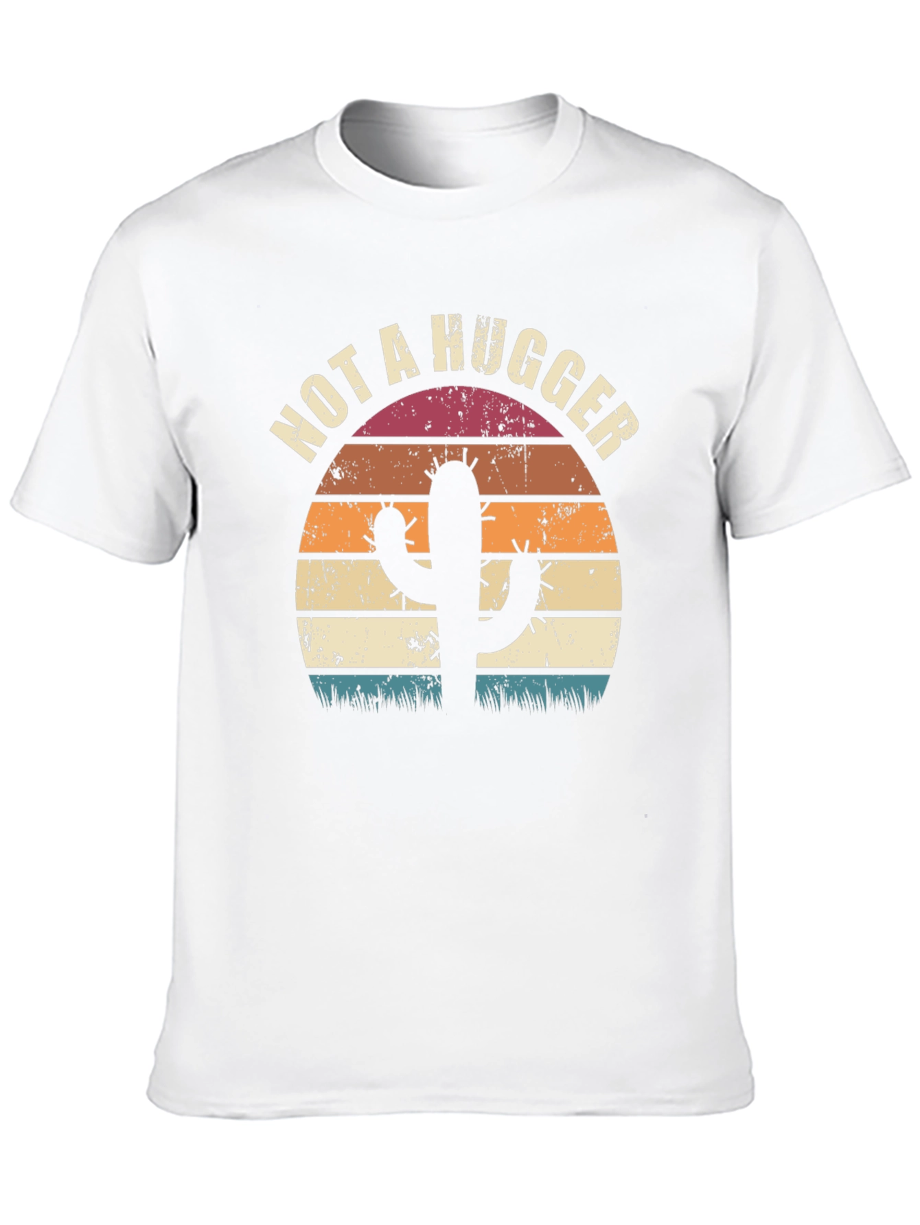 Not A Hugger Cactus Graphic T-Shirt