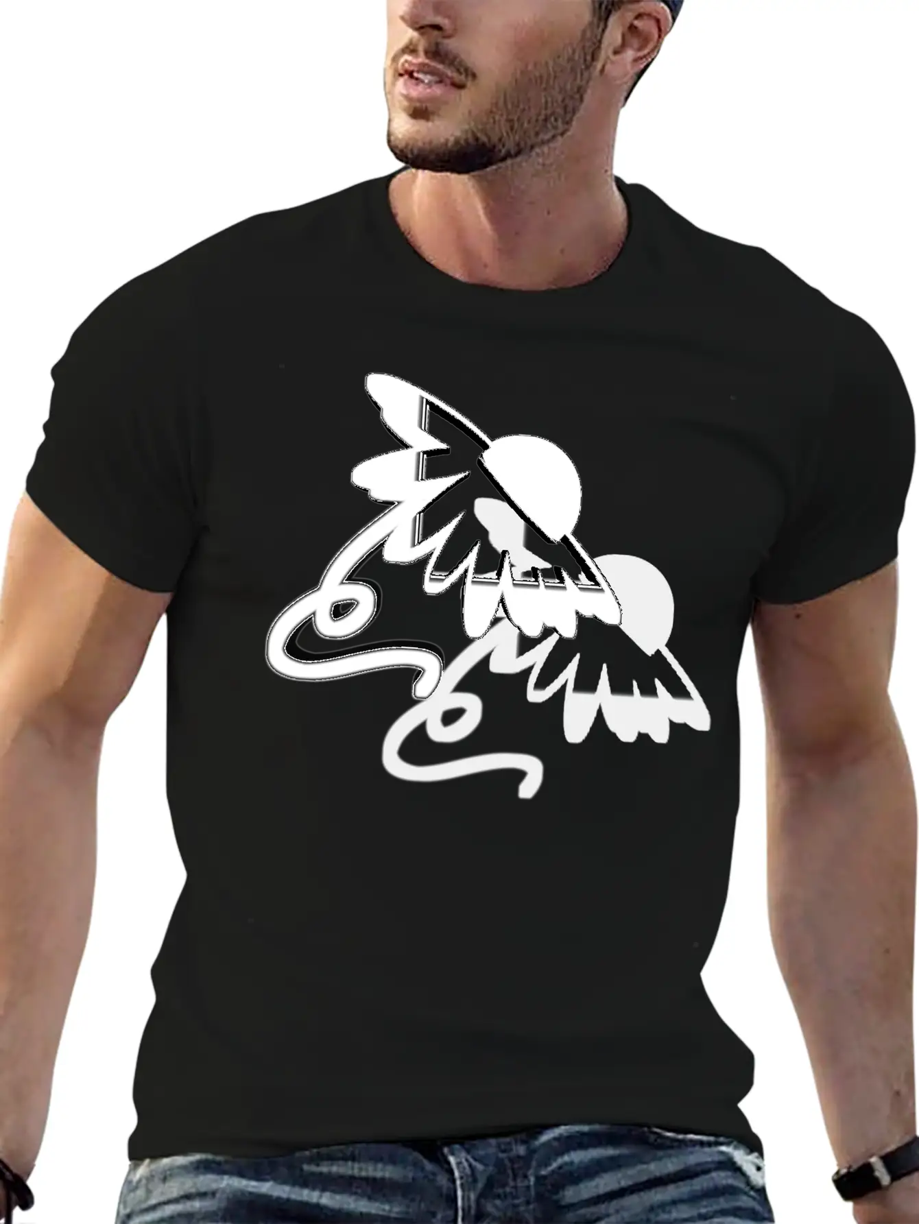 3D Wildflower Comfortable Minimalist Graphic Tee – Summer Style Essential