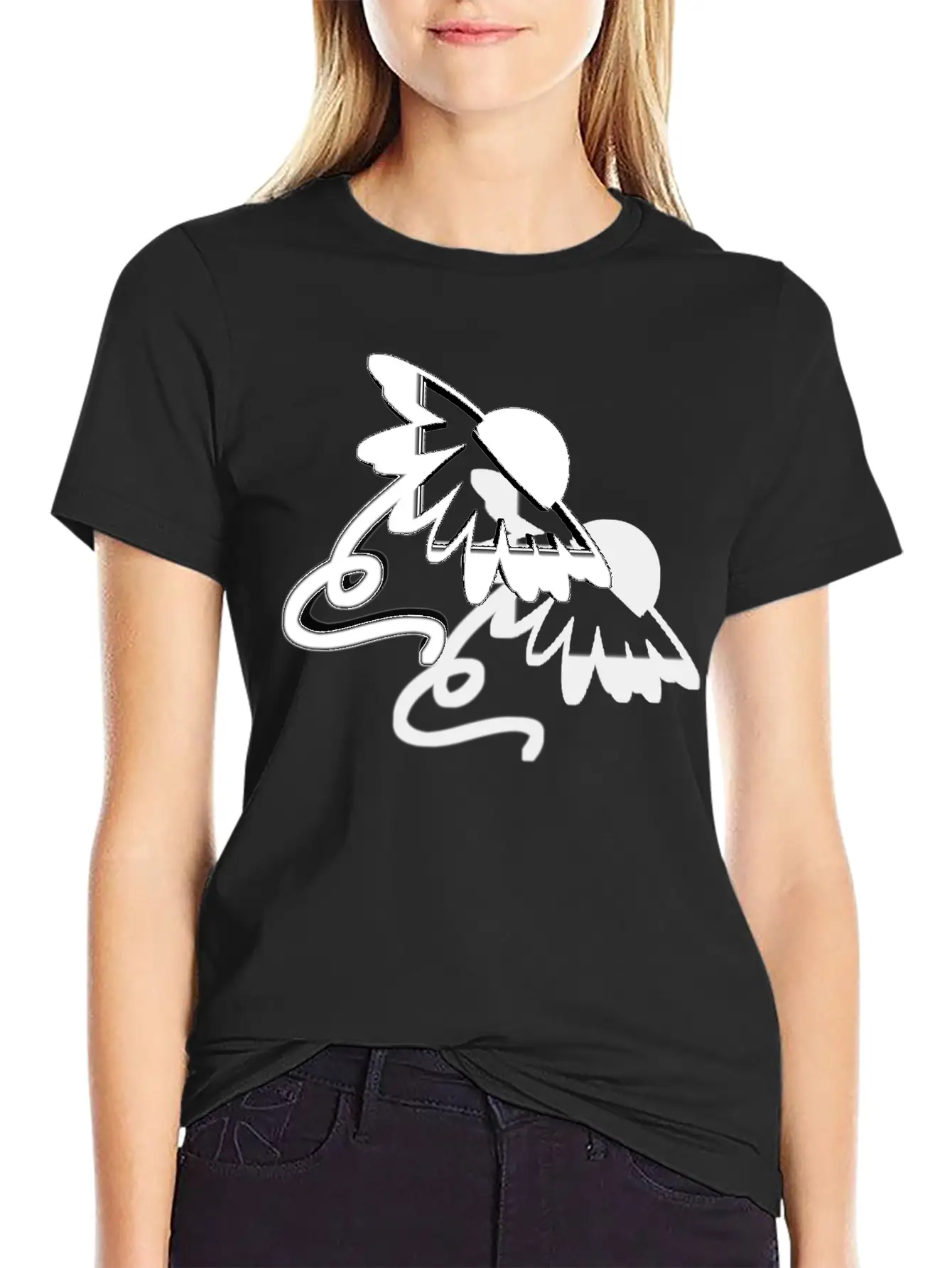 3D Wildflower Comfortable Minimalist Graphic Tee – Summer Style Essential