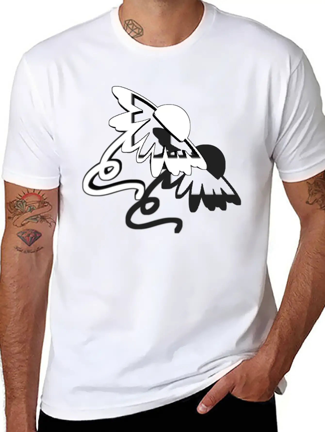 3D Wildflower Comfortable Minimalist Graphic Tee – Summer Style Essential