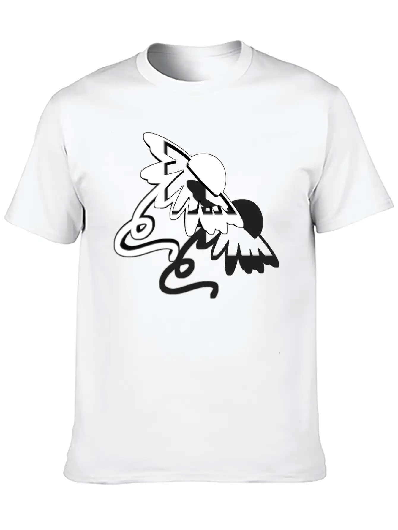 3D Wildflower Comfortable Minimalist Graphic Tee – Summer Style Essential