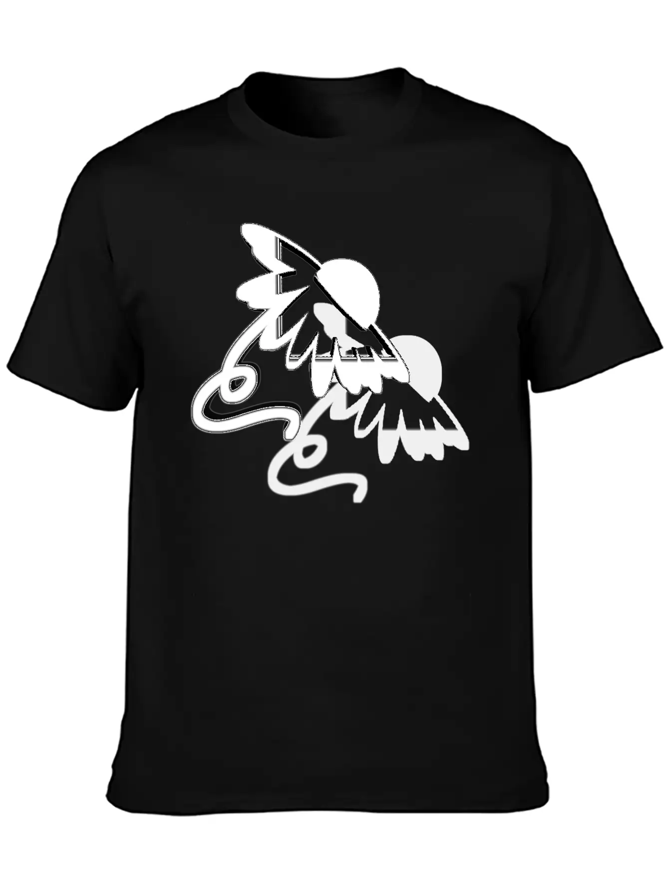 3D Wildflower Comfortable Minimalist Graphic Tee – Summer Style Essential