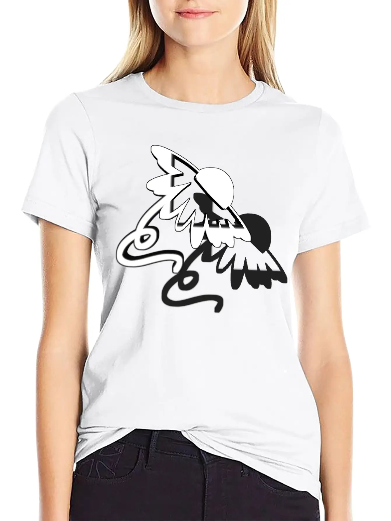 3D Wildflower Comfortable Minimalist Graphic Tee – Summer Style Essential