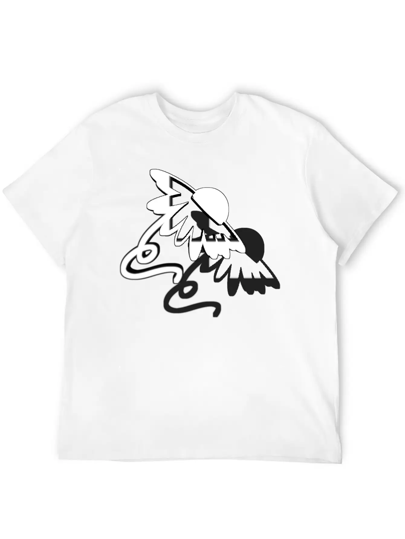 3D Wildflower Comfortable Minimalist Graphic Tee – Summer Style Essential