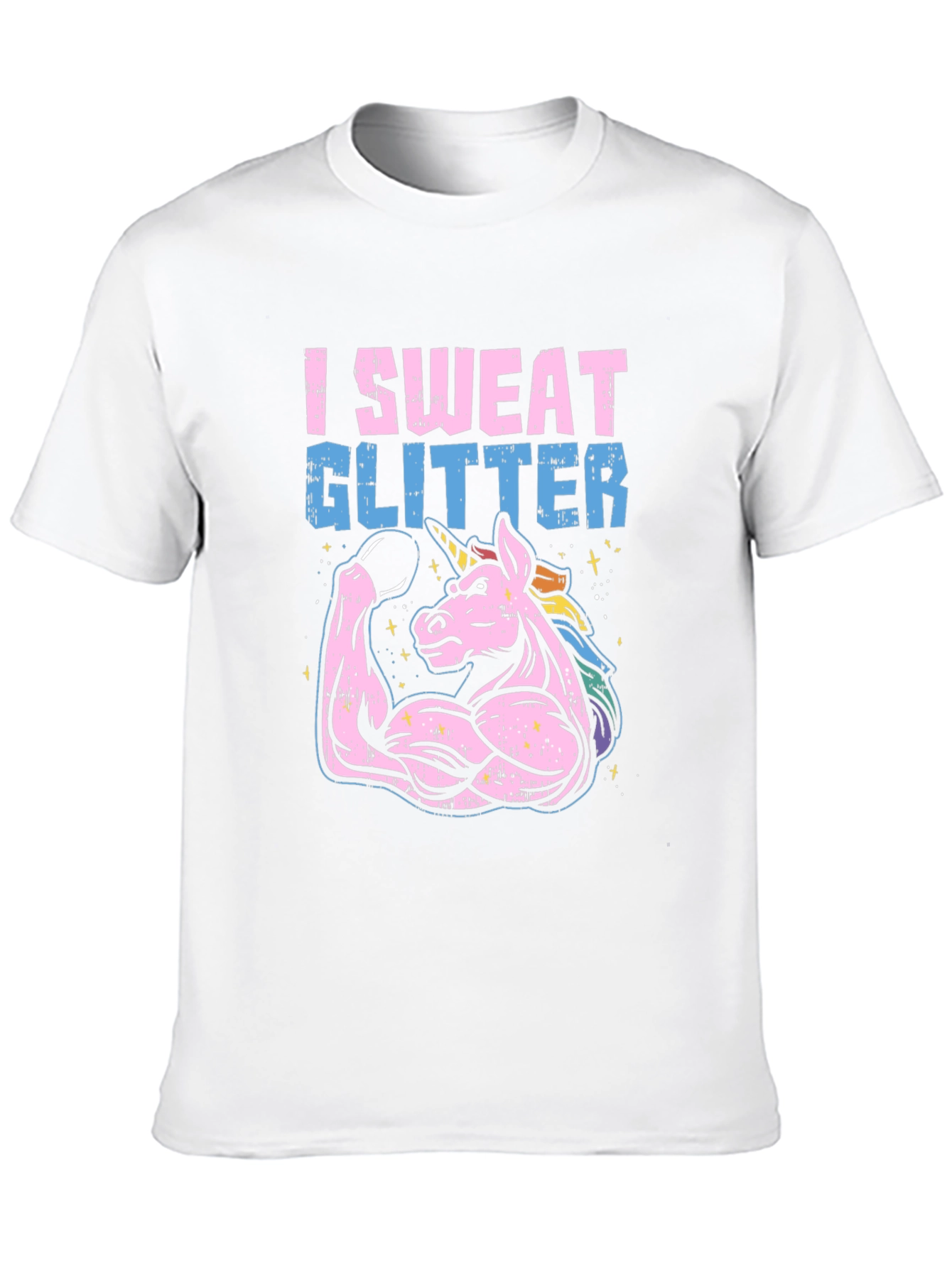 I Sweat Glitter Unicorn Graphic Tee