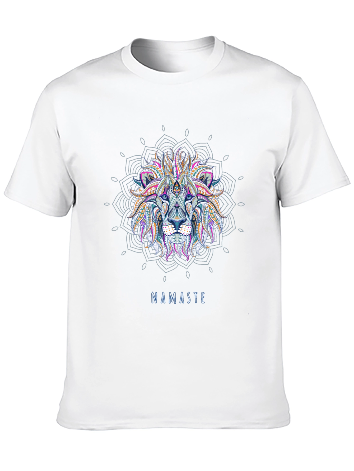 Namaste Lion Mandala T-Shirt - Yoga Inspired Graphic Tee