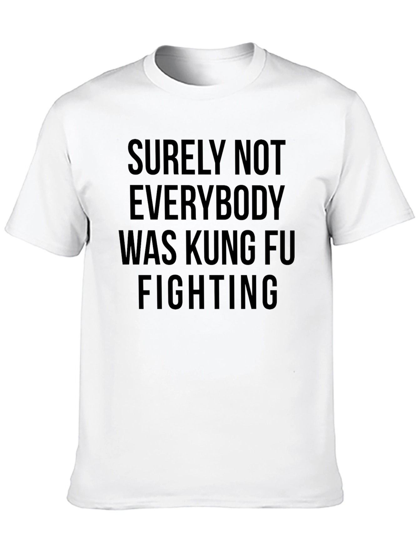 Kung Fu Fighting Graphic Tee - Black Crew Neck