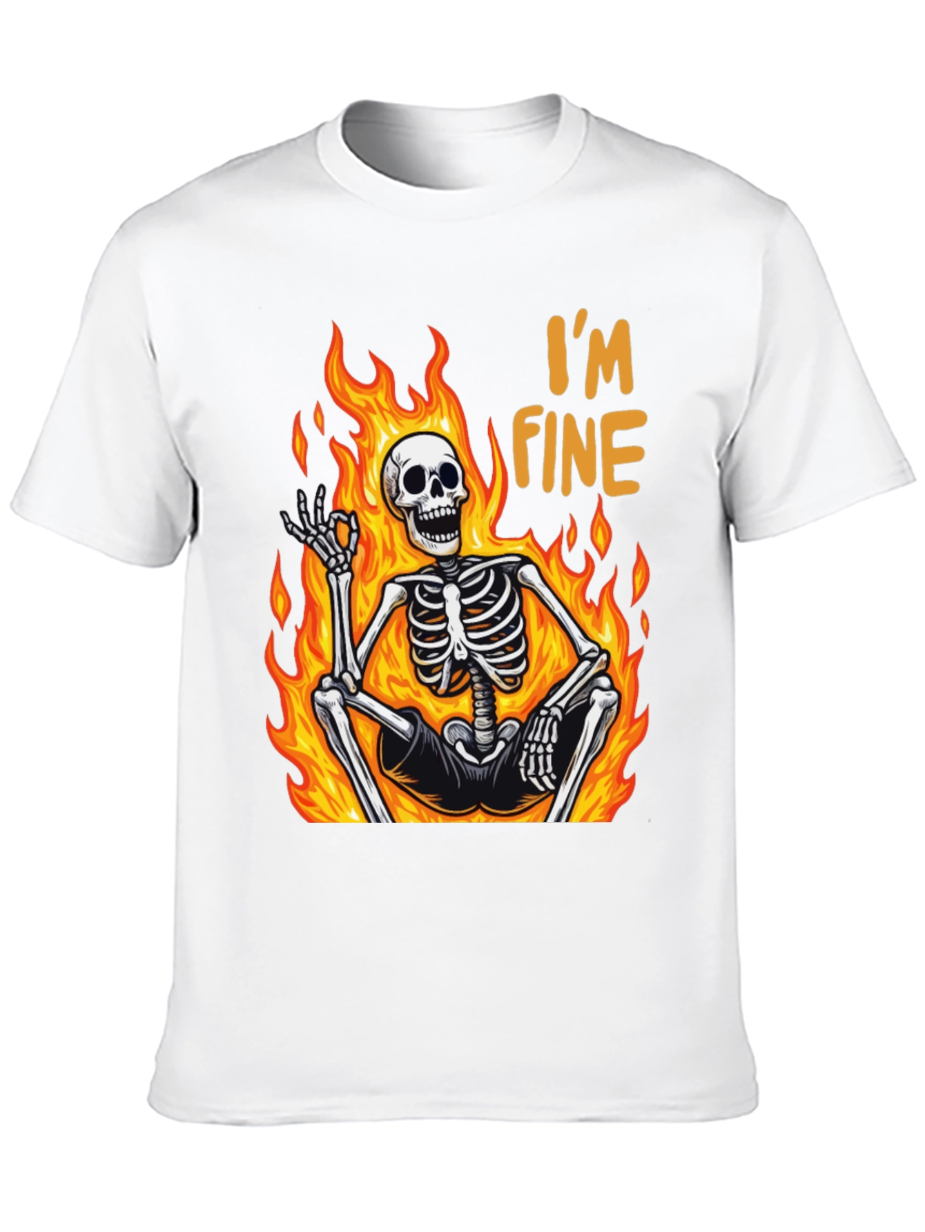 Im Fine Skeleton T-Shirt - Funny Graphic Tee