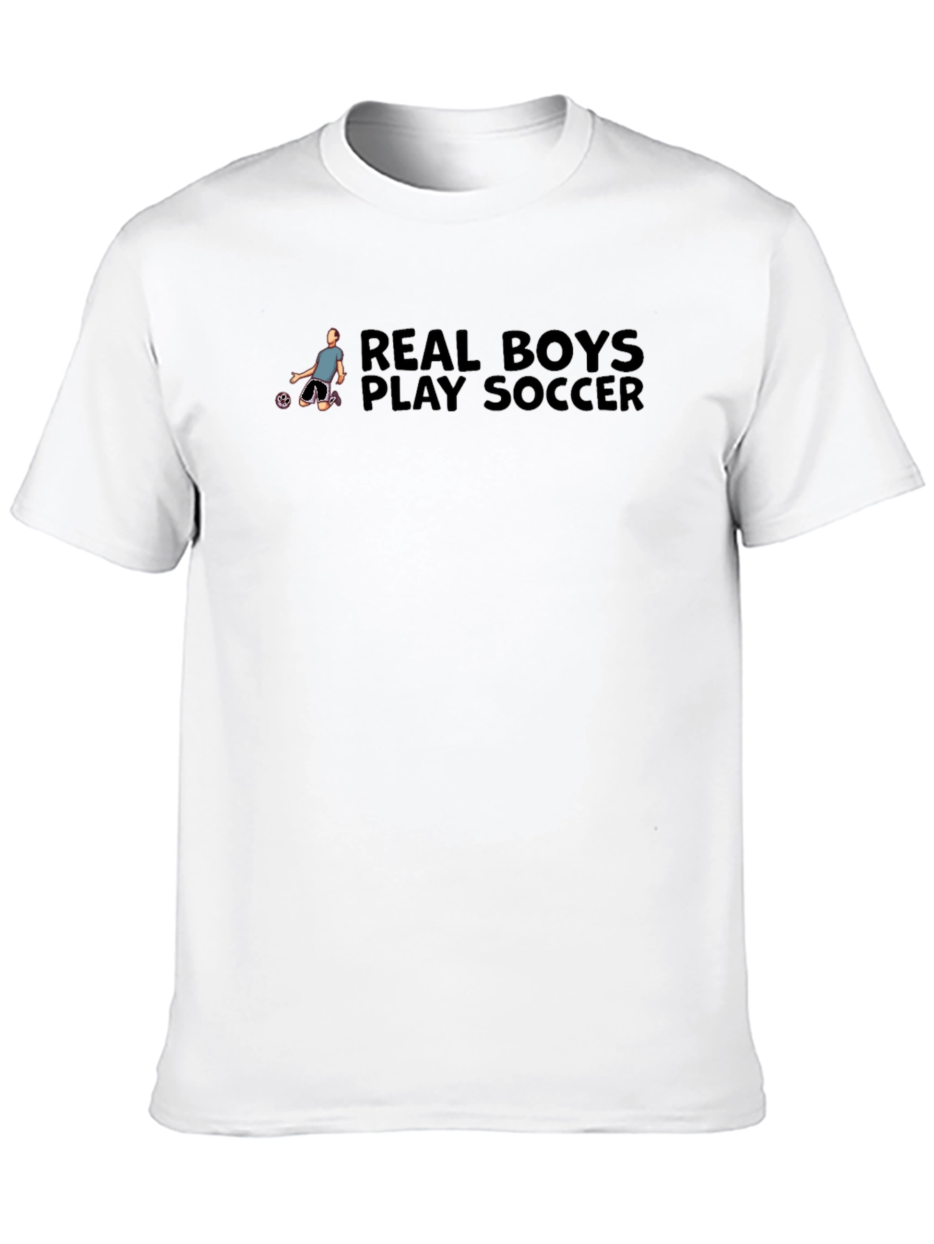 Real Boys Play Soccer Graphic T-Shirt