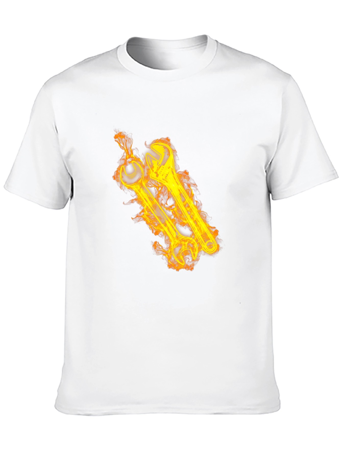 Fiery Wrench Graphic Tee - Black