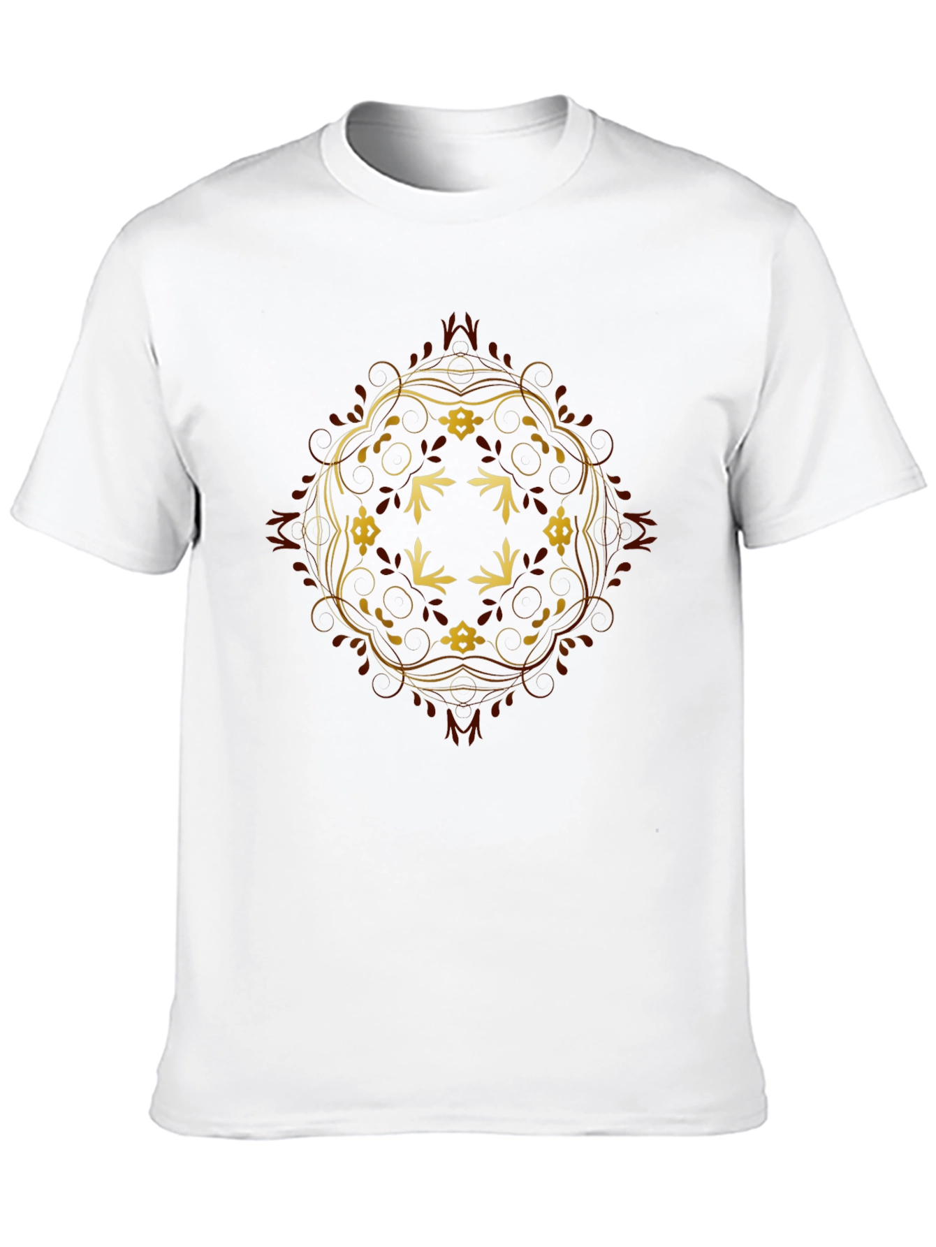 Golden Mandala Graphic Black T-Shirt