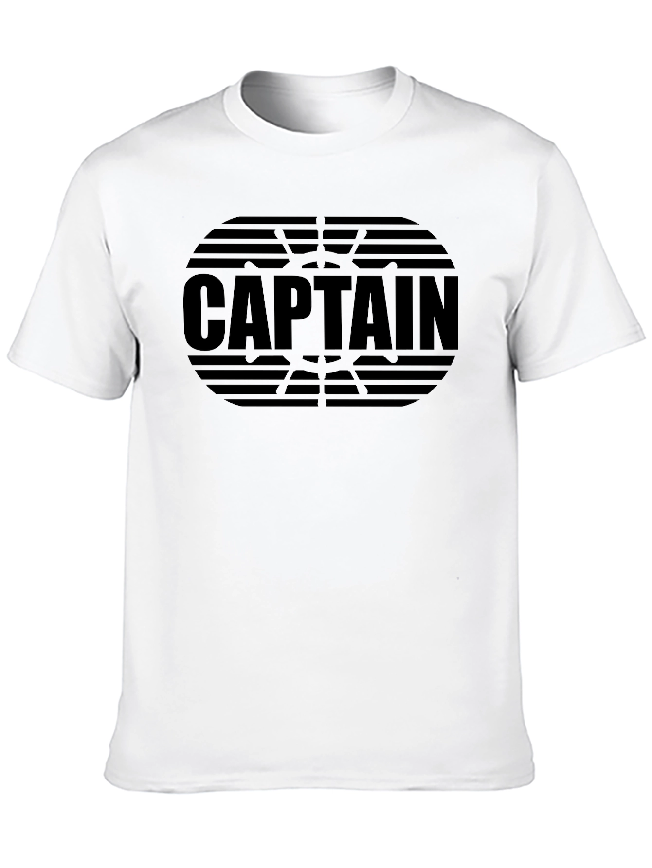 Captain Graphic Tee - Black Crew Neck T-Shirt