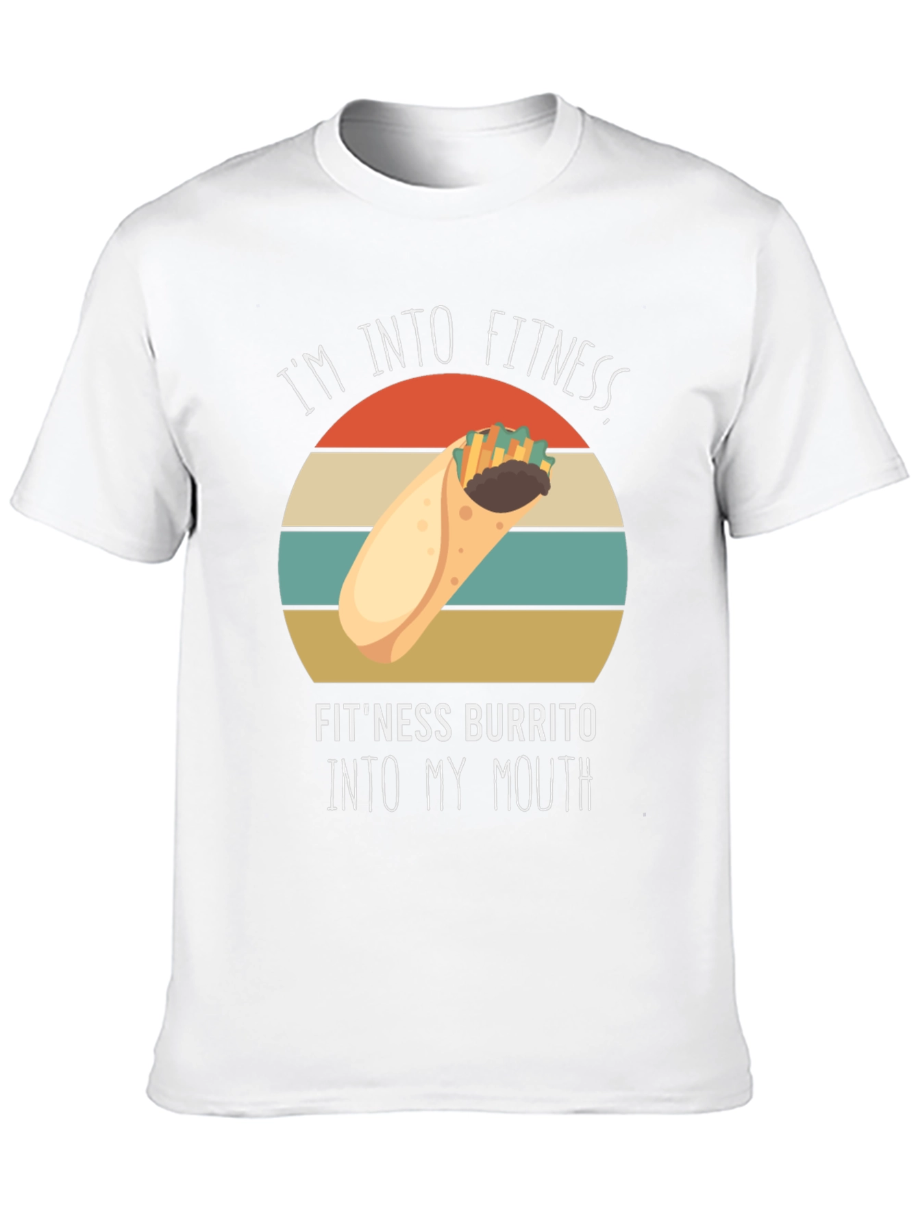 Fitness Burrito T-Shirt - Funny Foodie Workout Tee