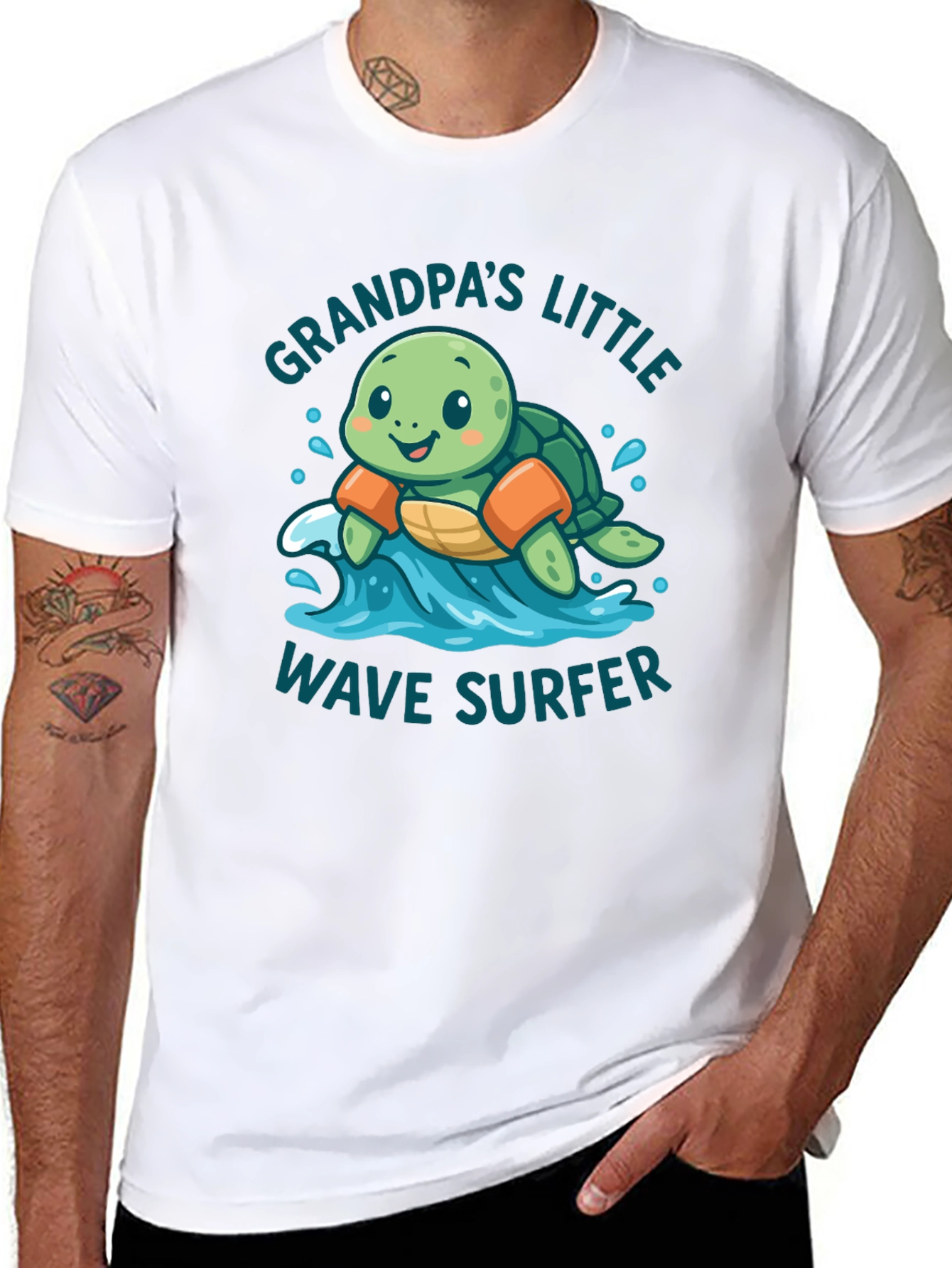 Grandpas Little Wave Surfer T-Shirt
