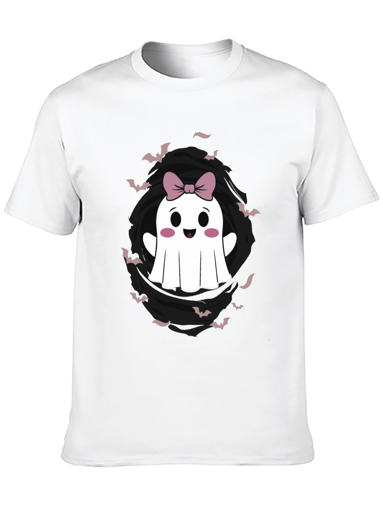 Cute Ghost Bow Halloween Graphic Tee