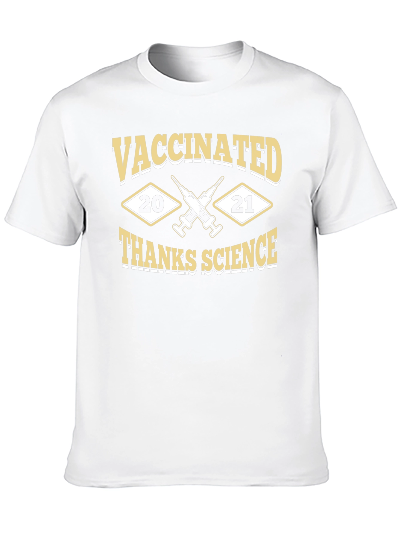Vaccinated Thanks Science Black T-Shirt