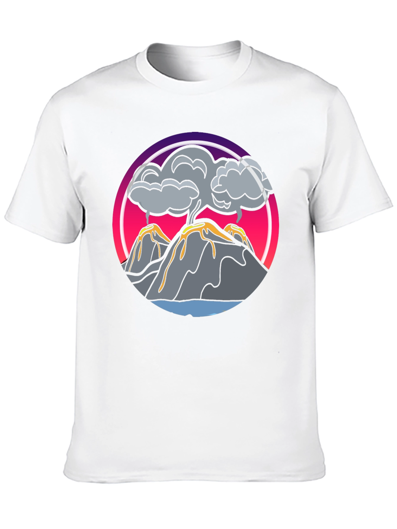 Volcano Eruption Graphic Tee - Black