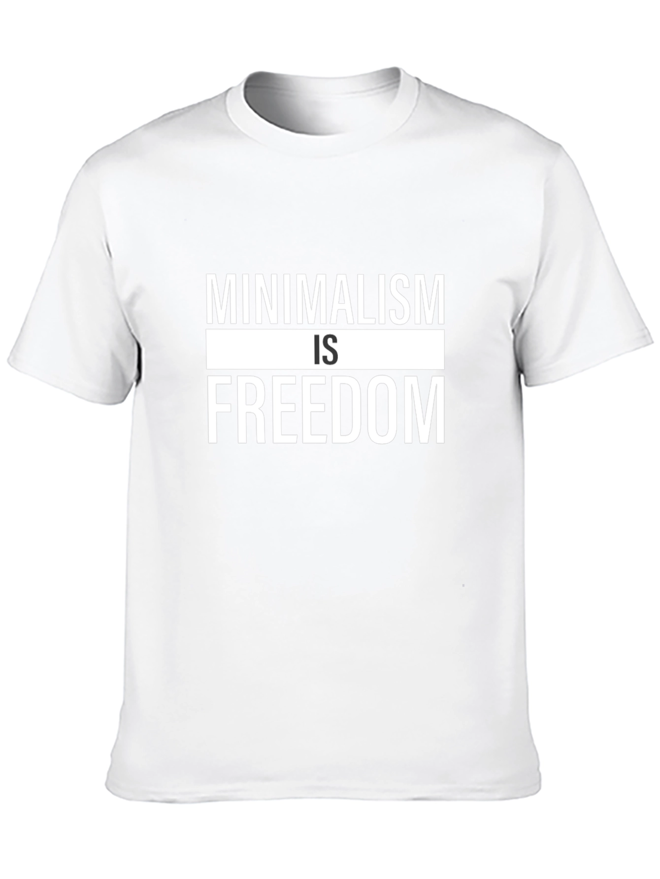 Minimalism is Freedom Graphic Tee - Stylish Black T-Shirt