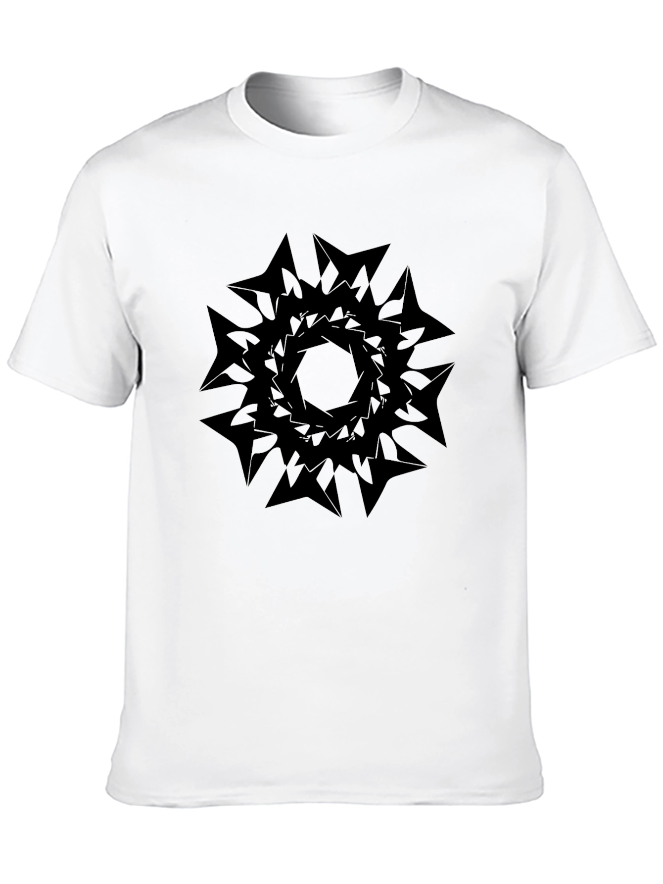 Geometric Mandala Black T-Shirt