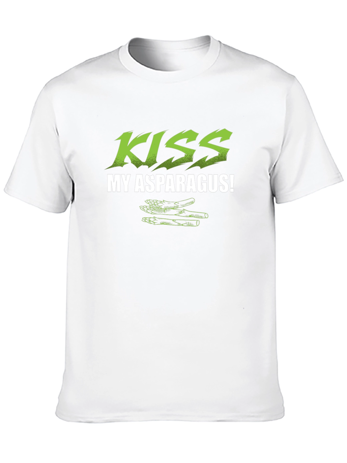 Kiss My Asparagus! Novelty Black T-Shirt