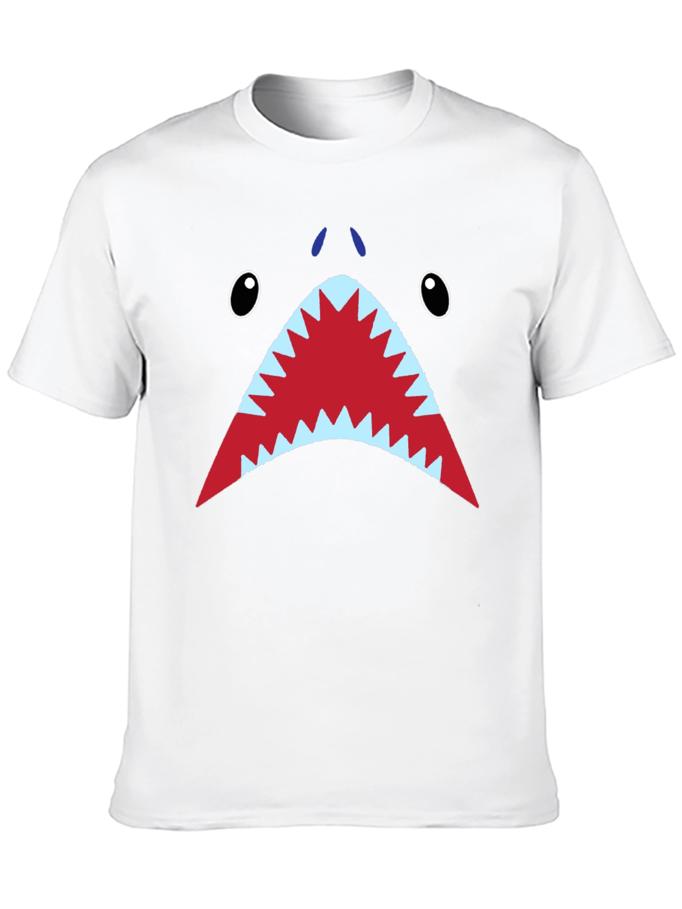Shark Face Graphic Mens T-Shirt