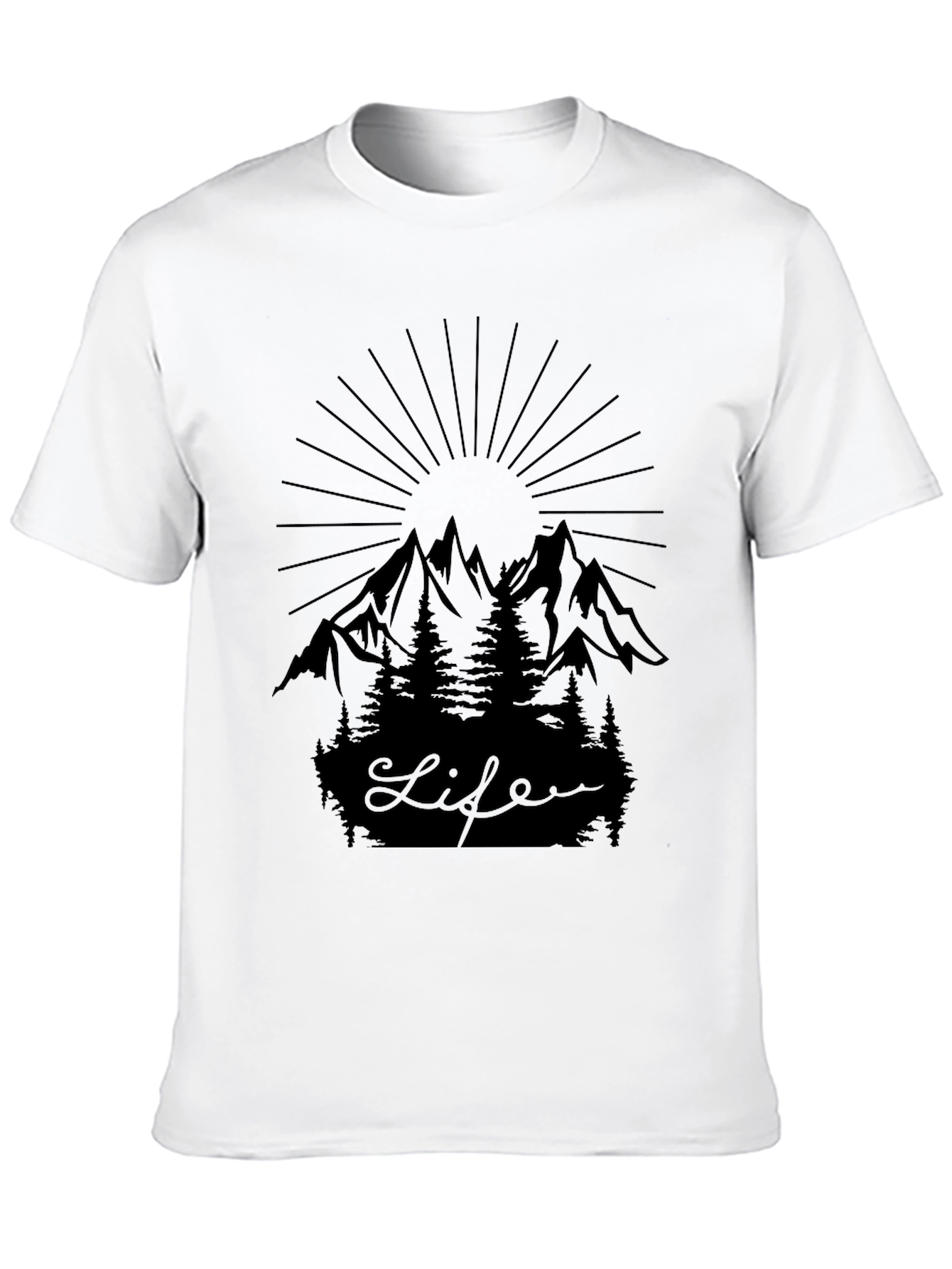 Nature Lovers Black Mountain Life T-Shirt
