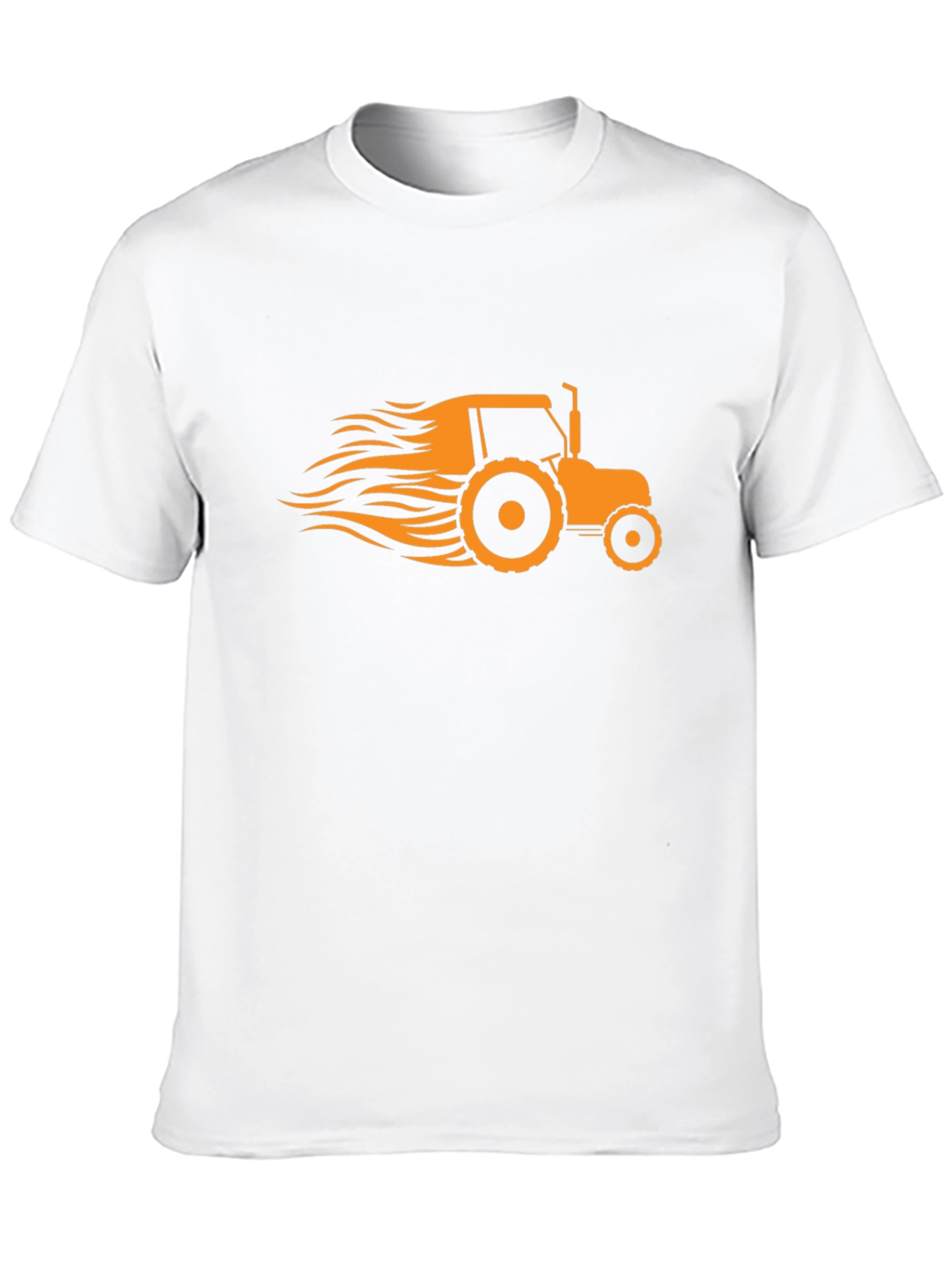 Mens Black Tractor Graphic T-Shirt