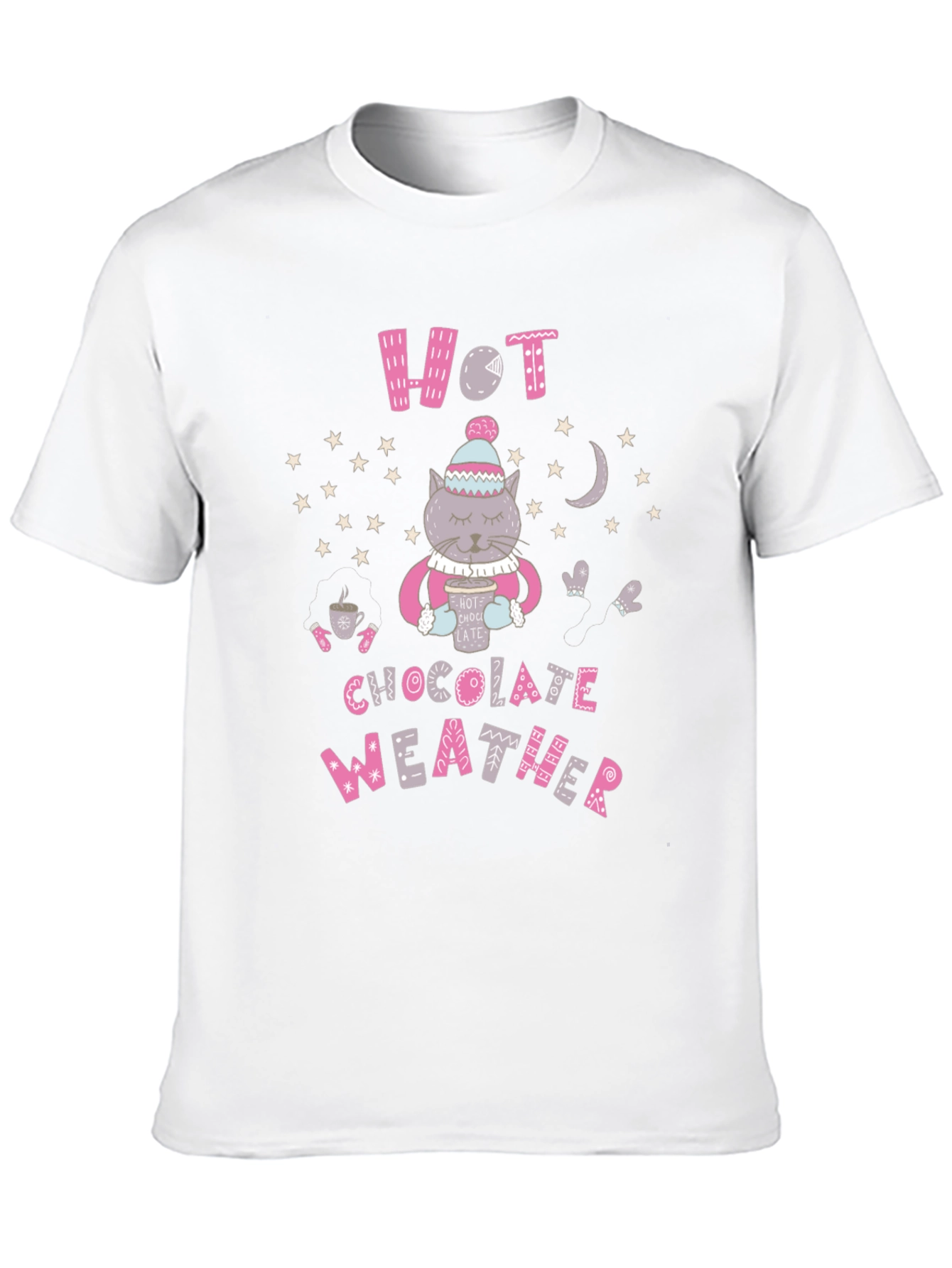 Hot Chocolate Weather Cat T-Shirt