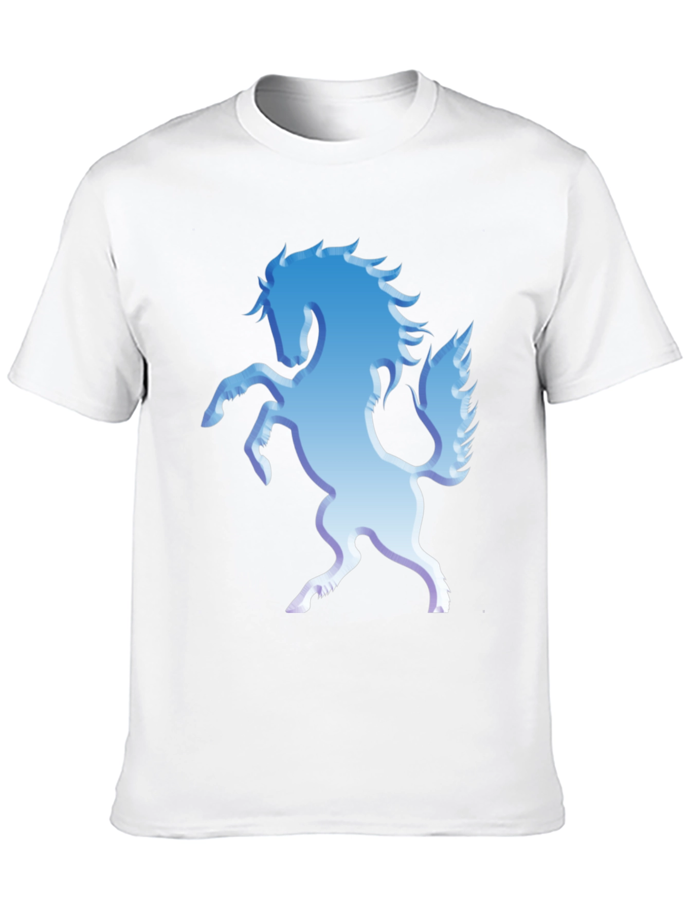 Blue Horse Graphic Tee - Stylish Mens T-Shirt