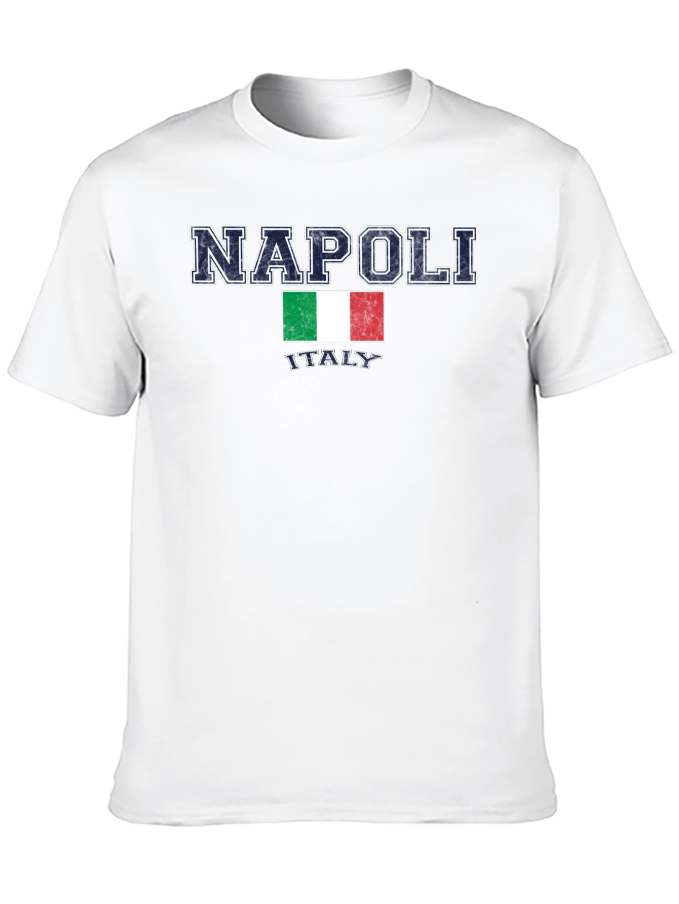 Napoli Italy Flag Graphic T-Shirt - Black