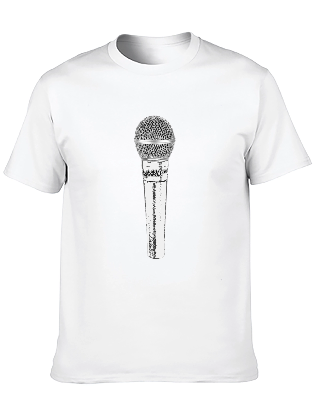 Microphone Graphic Tee - Black Mens