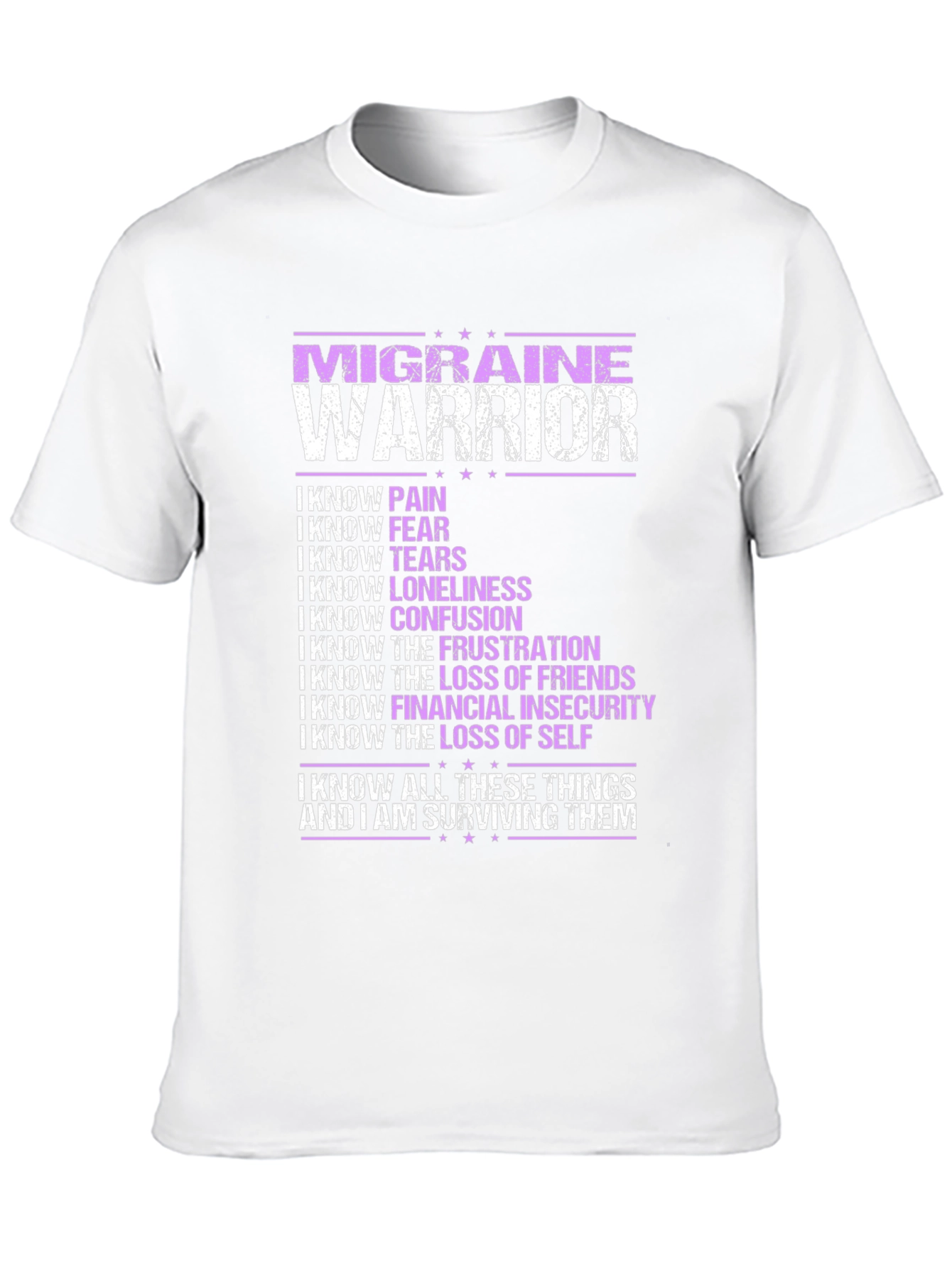 Migraine Warrior T-Shirt: Surviving & Strong