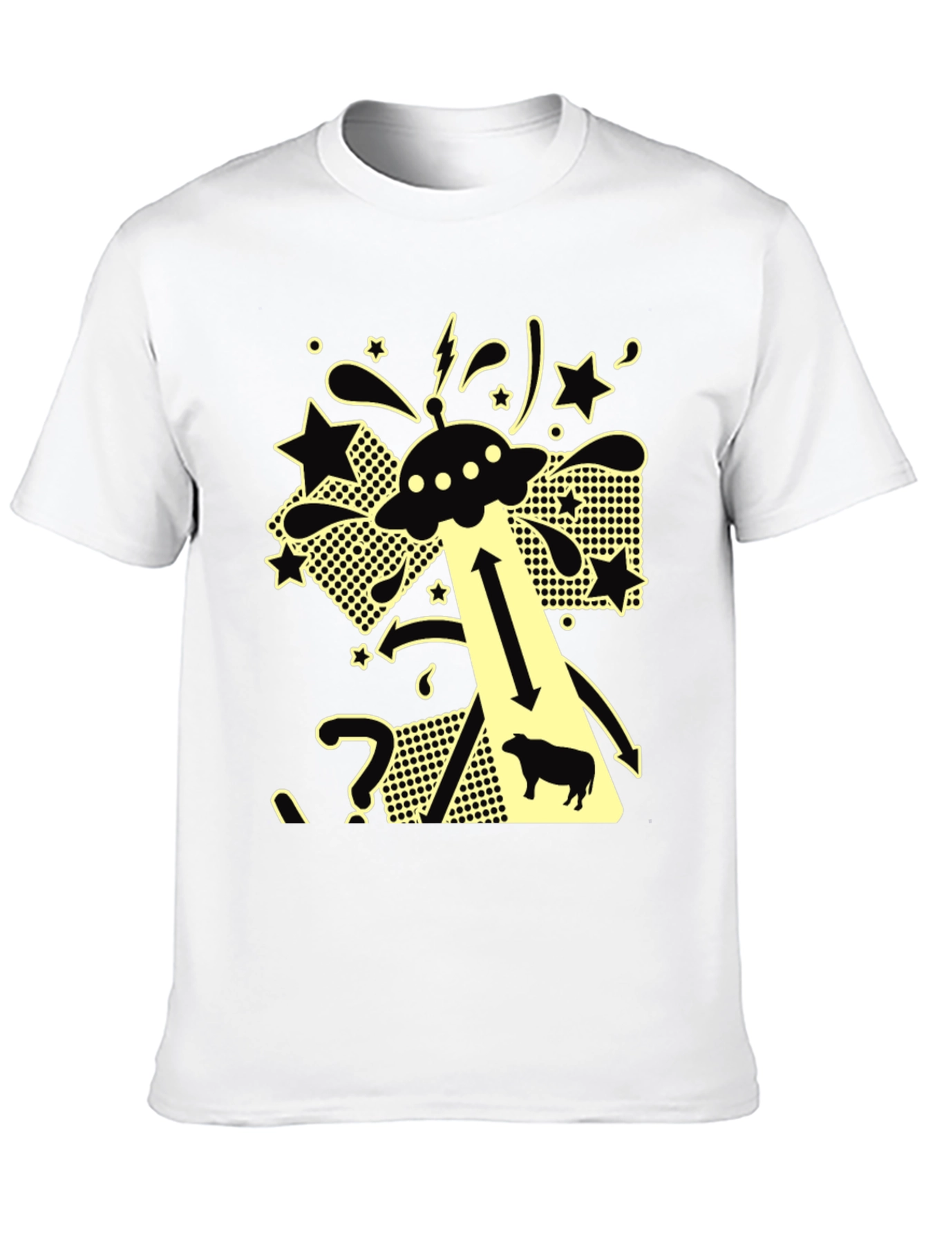 UFO Cow Abduction T-Shirt - Funny Alien Graphic Tee