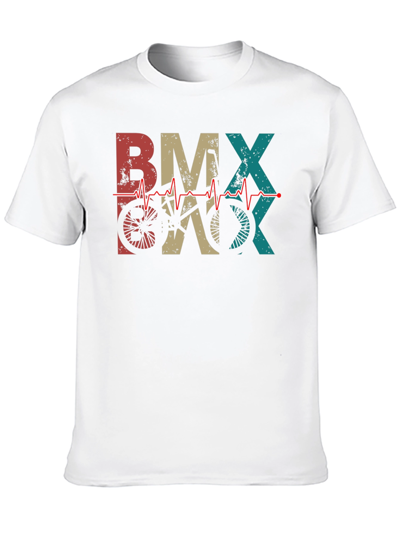 Retro BMX Heartbeat T-Shirt - Black